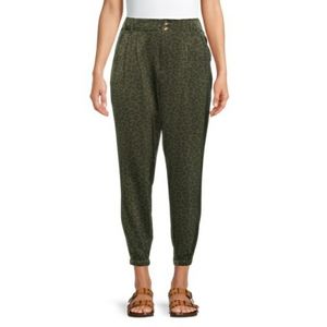 Satin Pleated Leopard Pants